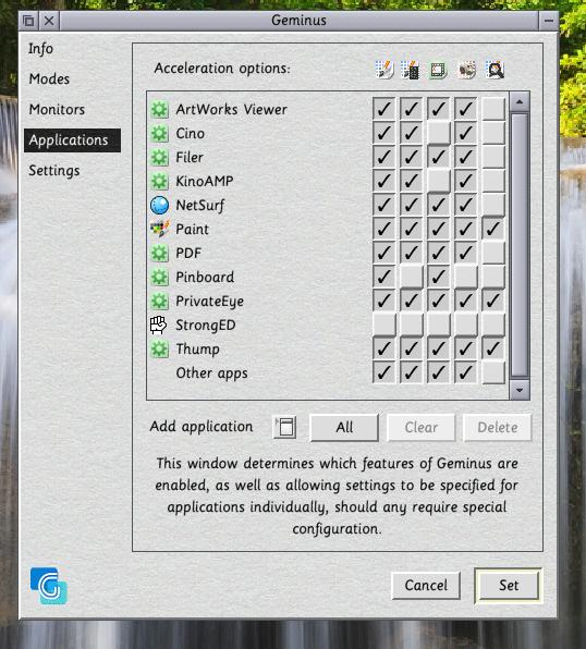 Application settings